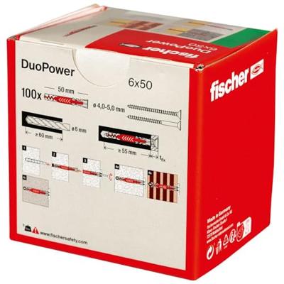 Fischer 538250 DUOPOWER 6x50 LD 2-componenten plug 50 mm 6 mm 100 stuk(s)