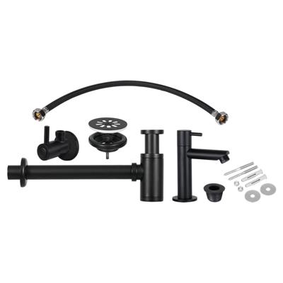 Fonteinkraan Installatie Set Differnz Mix Mat Zwart Fonteinkraan Installatie Set Differnz Mix Mat Zwart