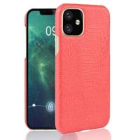 Voor iPhone 11 schokbestendige krokodil textuur PC + PU geval (rood) - thumbnail