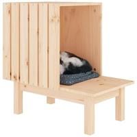 Kattenhuis 60x36x60 cm massief grenenhout - thumbnail