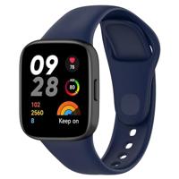 By Qubix - Siliconen bandje - Donkerblauw - Compatible met Xiaomi Redmi Watch 3 - Compatible Xiaomi bandje - thumbnail