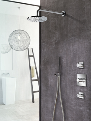 Hotbath Get Together doucheset met 2 stopkranen met 3 standen-handdouche, 30 cm plafondbuis, 20 cm hoofddouche vierkant, geborsteld nikkel Hotbath Get Together doucheset met 2 stopkranen met 3 standen-handdouche, 30 cm plafondbuis, 20 cm hoofddouche vierkant, geborsteld nikkel