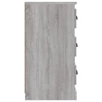Dressoir 70x35,5x67,5 cm bewerkt hout grijs sonoma eikenkleurig - thumbnail