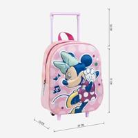 3D-schoolrugzak met Wielen Minnie Mouse Roze - thumbnail