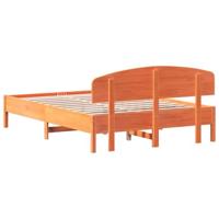 Bedframe zonder matras massief grenenhout wasbruin 120x200 cm - thumbnail