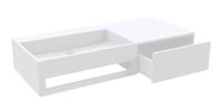 Best Design Wastafel met Lade Spring 90x40x17 cm Solid Surface Mat Wit - thumbnail