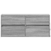 Tv-wandmeubel met LED-verlichting 100x31x45 cm grijs sonoma - thumbnail