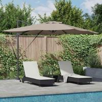 VidaXL Parasol taupe 286 x 284 x 270 cm aluminium en polyester - thumbnail