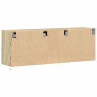 Tv-wandmeubel met LED-verlichting 130x31x45 cm sonoma eiken - thumbnail