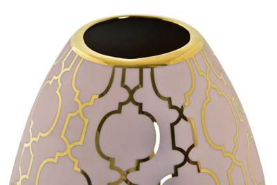 Vaas DKD Home Decor Porselein Roze Gouden Orientaals Verchroomd 16 x 16 x 18 cm Vaas DKD Home Decor Porselein Roze Gouden Orientaals Verchroomd 16 x 16 x 18 cm