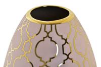 Vaas DKD Home Decor Porselein Roze Gouden Orientaals Verchroomd 16 x 16 x 18 cm - thumbnail