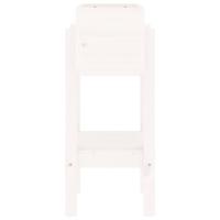 Plantenbak 62x30x69 cm massief grenenhout wit - thumbnail