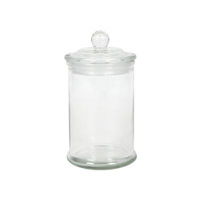 Voorraadpot glas knop Ø8x14,5cm