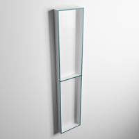 MONDIAZ EASY Nis 89,5x29,5cm in solid surface kleur Smag | Talc. 2 vakken geschikt voor in- of opbouw - thumbnail