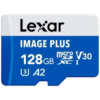 Lexar Image Plus 128GB MicroSD UHS-I V30 - R100 MB/s