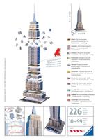 Ravensburger puzzel 3D gebouwen midi empire state building 216 stukjes - thumbnail