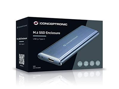 Conceptronic HDE01G behuizing voor opslagstations M.2 SSD enclosure Grijs Conceptronic HDE01G behuizing voor opslagstations M.2 SSD enclosure Grijs