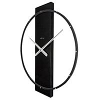 NeXtime NE-3195ZW Wandklok 50.8x58.2x4.3, Hout/Steel, Zwart - thumbnail
