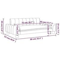 Kinderbank 90x53x30 cm stof donkergrijs - thumbnail