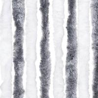 Vliegengordijn 100x230 cm chenille grijs en wit - thumbnail