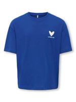 Kids ONLY winter top meisjes - blauw - KogEllie - oversize fit, korte mouw - thumbnail