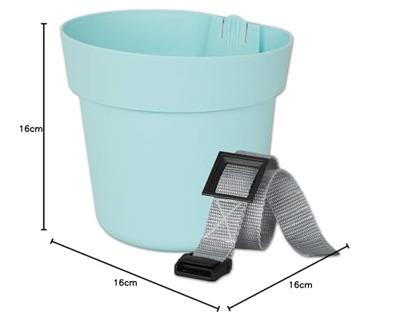 Balkonbak set Conny ø16 cm - zachtblauw