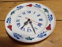 Boerenbont Wandklok Vintage rond 27 cm romantic zwarte wijzers - thumbnail