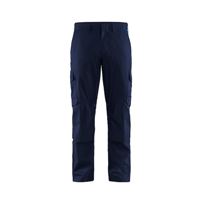 Blåkläder Industrie werkbroek stretch met kniezakken 14481832 | Marineblauw/Korenblauw | Maat 56 - 7330509759219