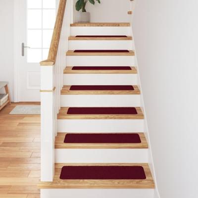 VidaXL Antislip trapmatten 15 pcs bordeauxrood 75 x 20 cm pp
