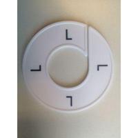 Maatring 9cm wit/zwart L - thumbnail