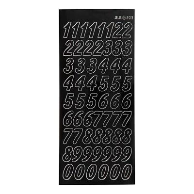 Creativ Company Stickers, grote cijfers, vel 10x23 cm, zwart, 1 vel