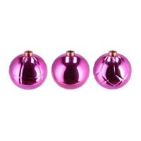 Daan Kromhout Vaas christmasball fuchsia 14 cm 3 assorti | 6 stuks - thumbnail