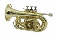 DIMAVERY TP-300 Bb Pocket Trumpet, gold - thumbnail