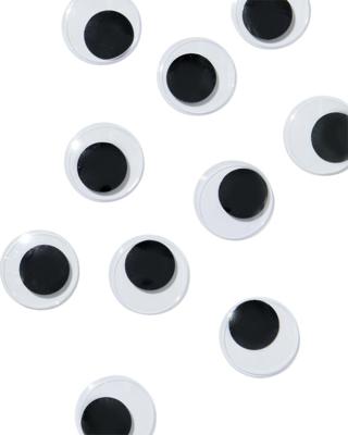 HEMA Stickers wiebeloogjes - 10 stuks (wit/zwart)
