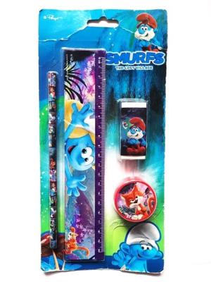 Van Der Doelen Lannoo schrijfwaren set klein smurfen