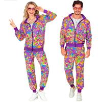 Neon Flower Power Trainingspak Paars - thumbnail