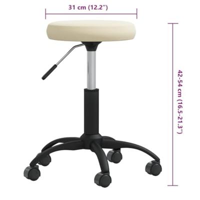 VidaXL Massagekruk fluweel crèmekleurig - thumbnail