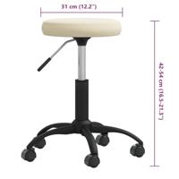 VidaXL Massagekruk fluweel crèmekleurig - thumbnail