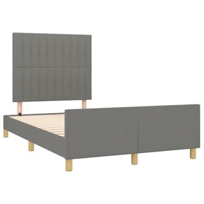 Bedframe zonder matras 120x190 cm stof donkergrijs
