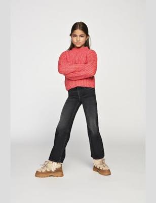 Kids ONLY winter jeansbroek meisjes - zwart - KogJuicy - wide leg fit