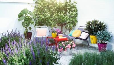 Elho loft urban rond 20cm geel - thumbnail