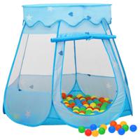 VidaXL Kinderspeeltent met 250 ballen 102x102x82 cm blauw - thumbnail