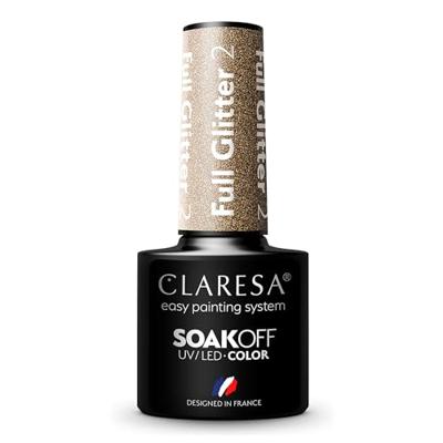 Claresa uv/led gellak 5ml full glitter 2 bronze