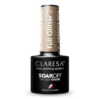 Claresa uv/led gellak 5ml full glitter 2 bronze - thumbnail