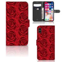 Apple iPhone Xs Max Hoesje Red Roses - thumbnail
