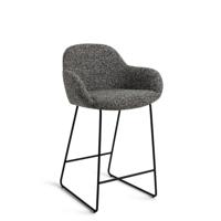 Jesper Home Barkruk 'Kushi' Slide Black, kleur Skyfall (zithoogte 67cm) - thumbnail