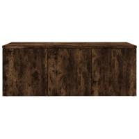 Tv-meubel 80x34x30 cm bewerkt hout gerookt eikenkleurig - thumbnail