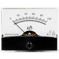 Monacor 0290540 PM-2/100UA Monacor 0290540 PM-2/100UA PM-2/100UA draaispul-inbouwinstrument, 0,1 mA - thumbnail