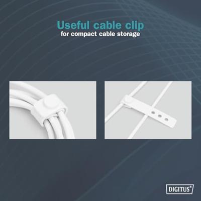 Digitus AK-300340-020-W USB-kabel USB 2.0 USB-A stekker, USB-C stekker 2.00 m Wit (mat) Flexibel, Zeer flexibel, Met USB, Silicone, Uitstekende