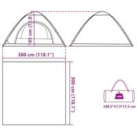 Tent 5-persoons snelontgrendeling verduisterende stof wit - thumbnail